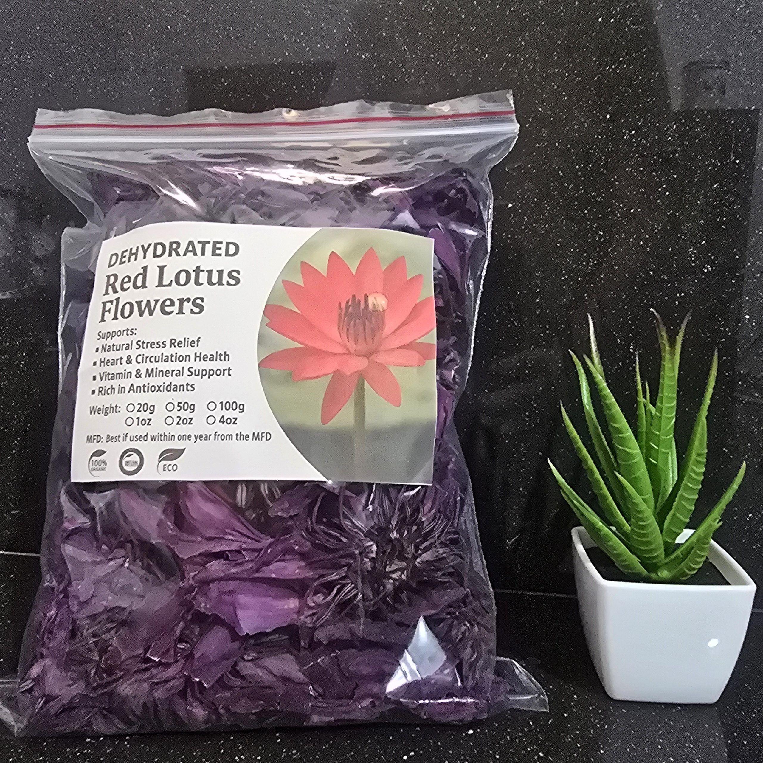 Red Lotus Flower Tea Organic Ceylon Nymphaea Rubra β Natural Herbal Drink - Image 7