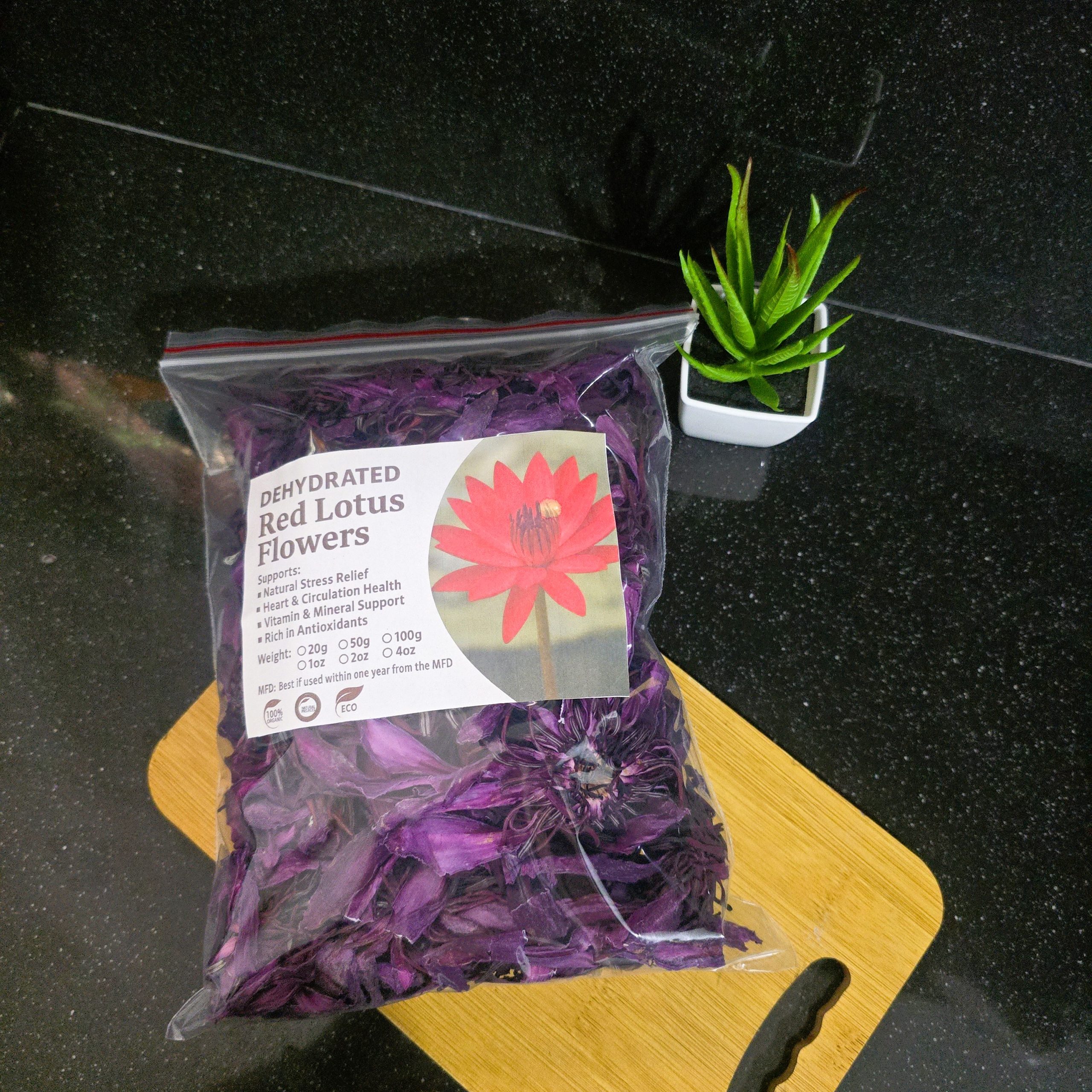 Red Lotus Flower Tea Organic Ceylon Nymphaea Rubra β Natural Herbal Drink - Image 2